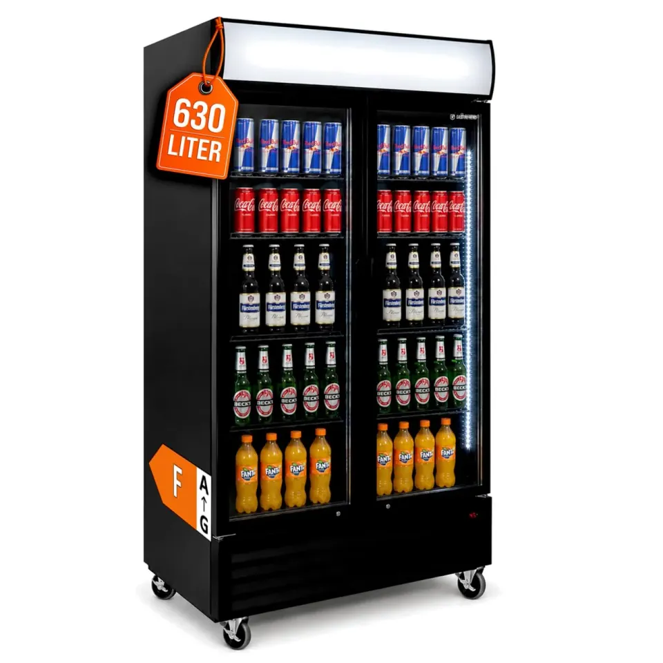 GastroHero SC-630FH Getränkekühlschrank 630 L Klapptüren