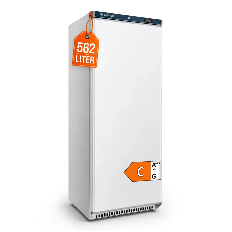 GastroHero LKSE600 Lagerkühlschrank 562 L Weiß 0-8 °C