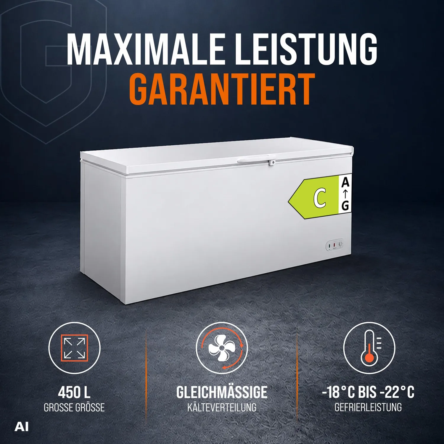 GastroHero ECO 550 Tiefkühltruhe 450 L abschließbar