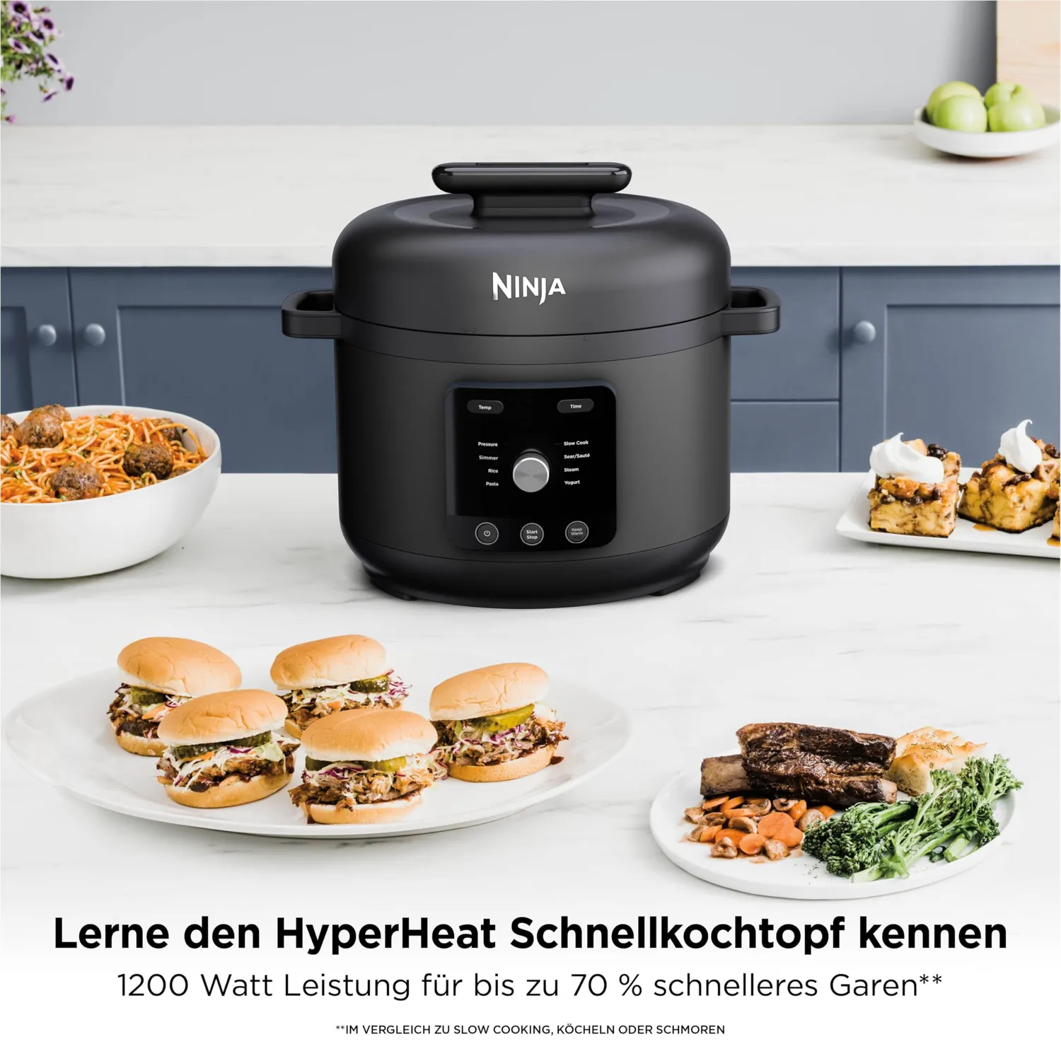 Ninja HyperHeat 9-in-1 Schnellkochtopf 6L Schwarz