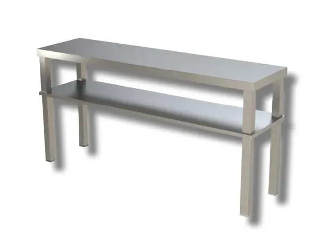 GastroHero ECO Aufsatzbord 200x35 doppelt Edelstahl