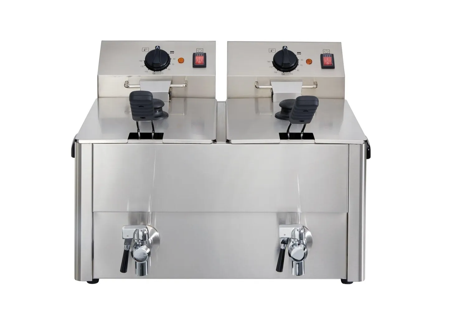 GastroHero EF-ECO10_10A Doppelfritteuse 2x10L Edelstahl