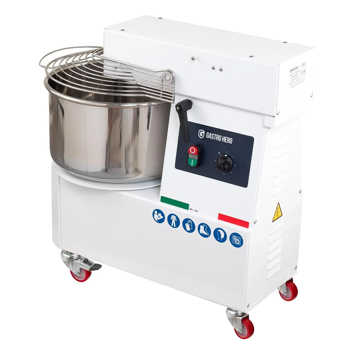 GastroHero PROFI Spiralkneter 22L 230V Rollen Kopf variabel