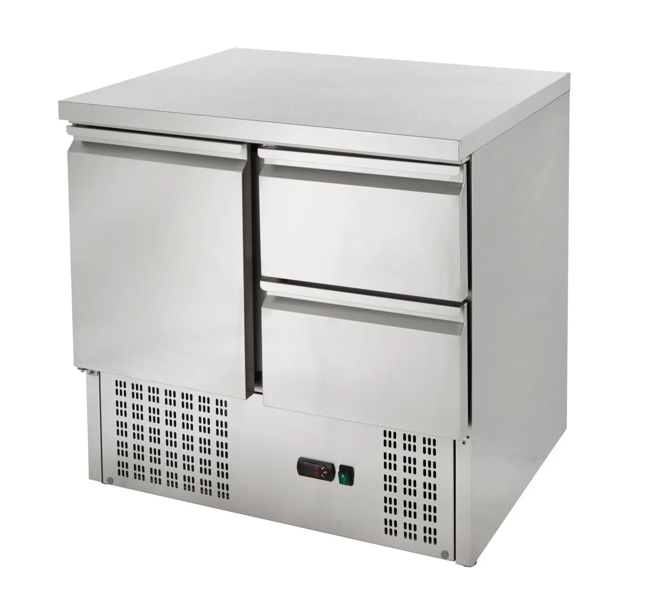 GastroHero SH901-2D Kühltisch 230L 1 Tür 2 Schubladen Edelstahl