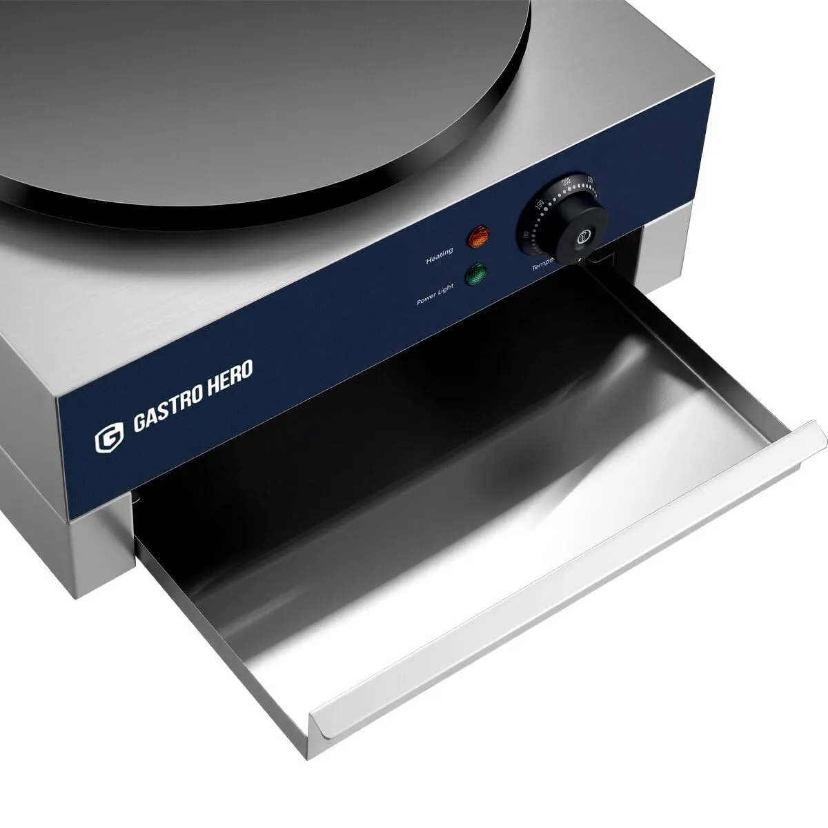 GastroHero CR140E Crêpes-Eisen 40 cm Teflon 3 kW
