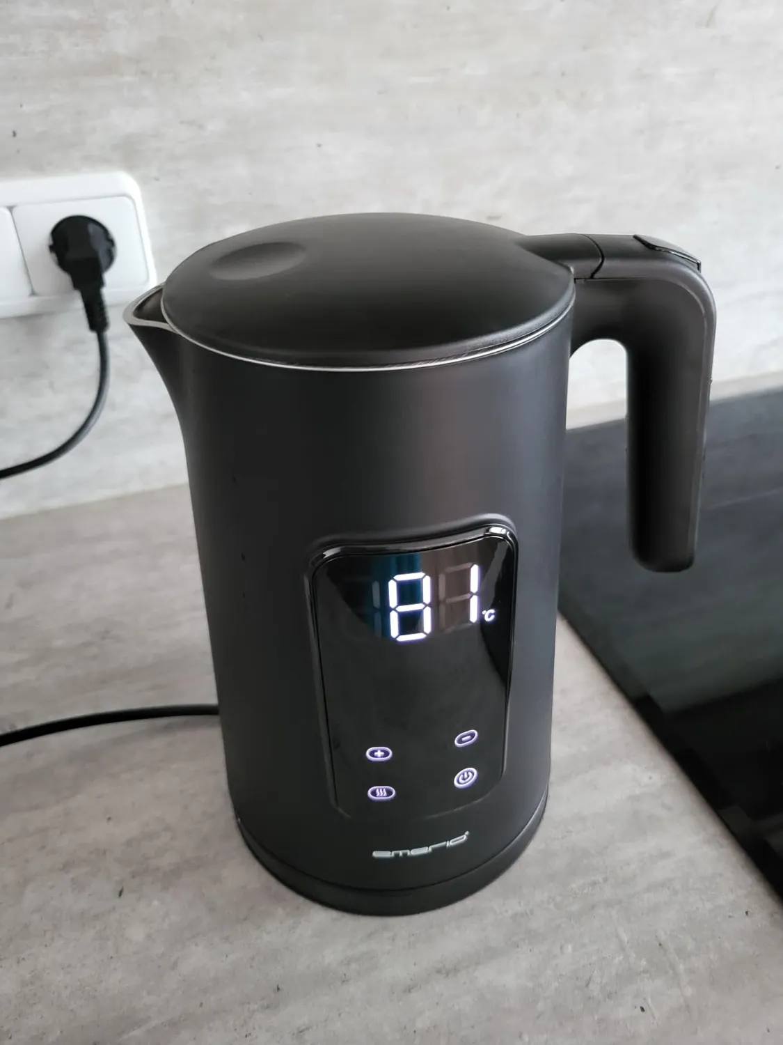 Emerio WK-119255.5 Wasserkocher Glas 1,7L mit Temperaturwahl