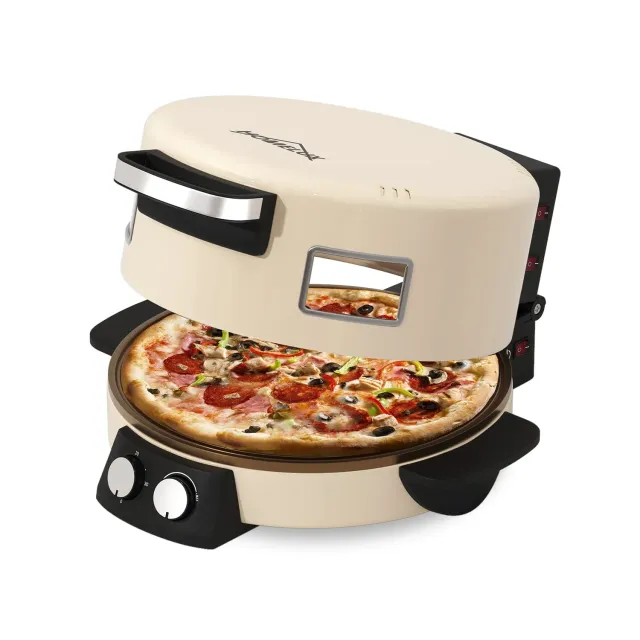 HOMELUX Pizzaofen 2800W Elektro Steinofen 40cm 400°C