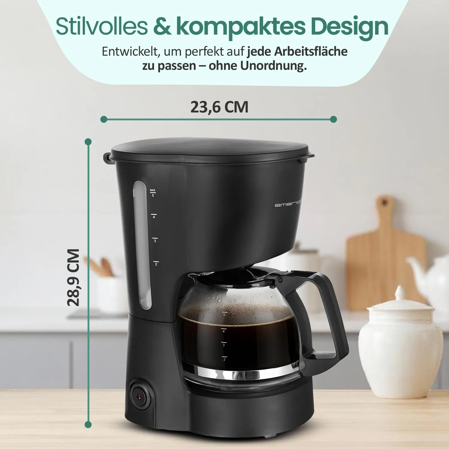 Emerio CME-116801 Filterkaffeemaschine 0,6 L 5 Tassen