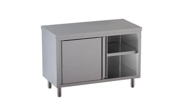 GastroHero ECO Arbeitsschrank 100x60 ohne Aufkantung Edelstahl