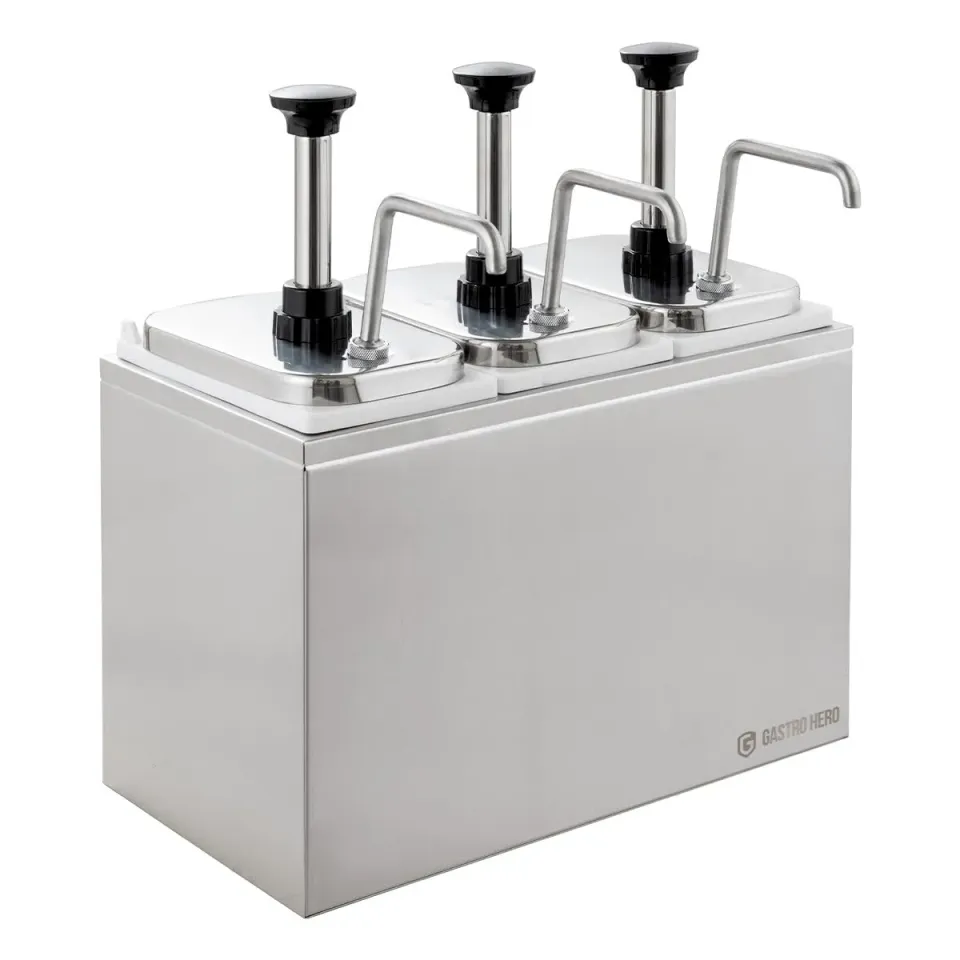 GastroHero SSE3X3SS Saucenspender 3x2 L Dosierpumpe