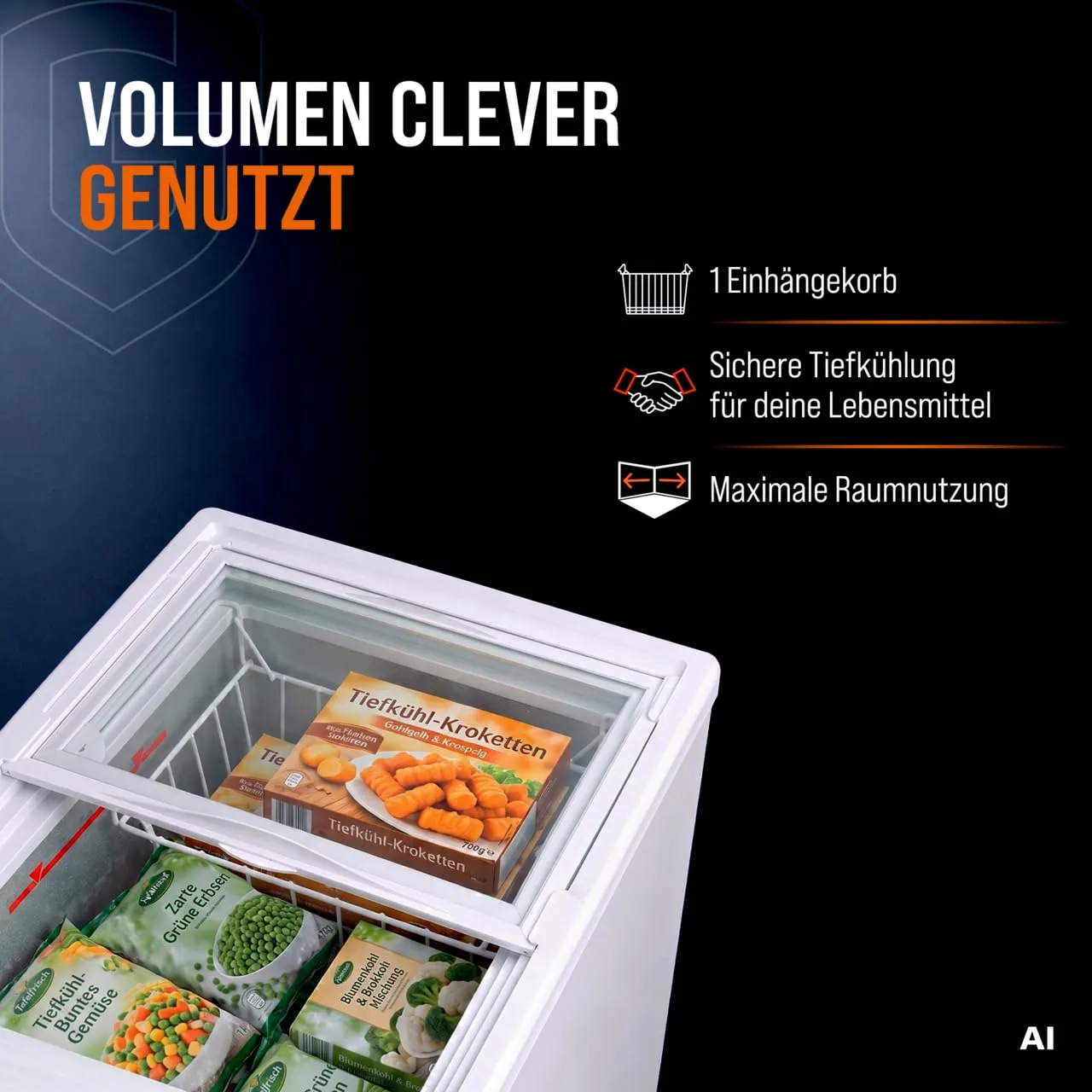 GastroHero ECO 100 Gefriertruhe 97L -18 bis -22°C