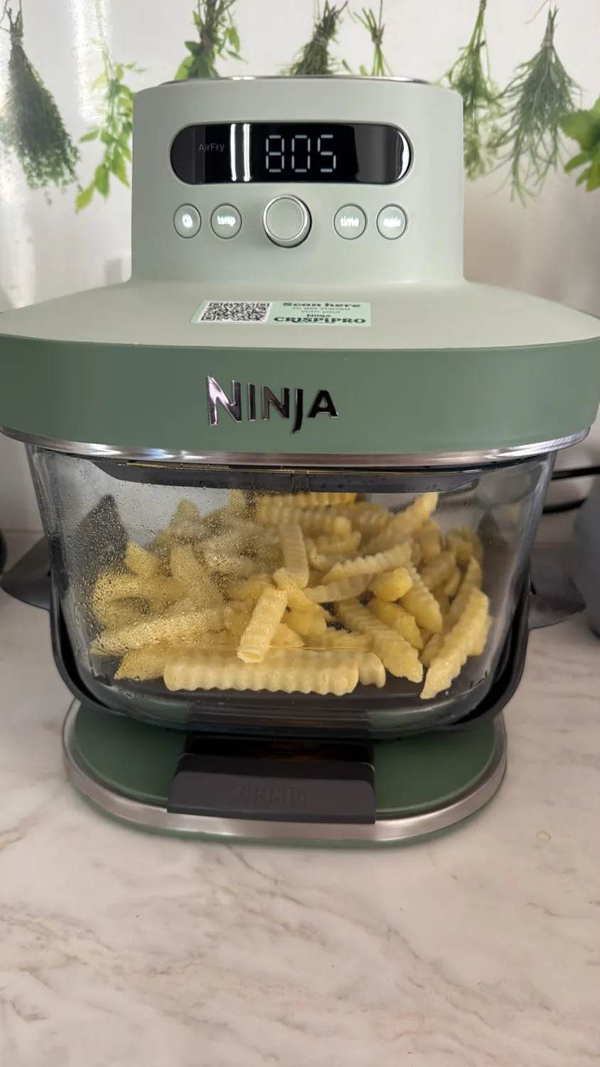 Ninja CRISPi PRO XL Heißluftfritteuse 5,7 L Stone Gold Glas