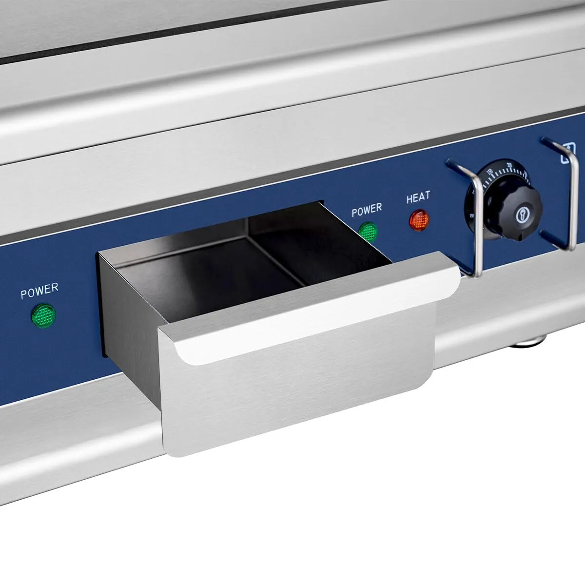 GastroHero GPE600F Grillplatte glatt 5 kW 2 Zonen