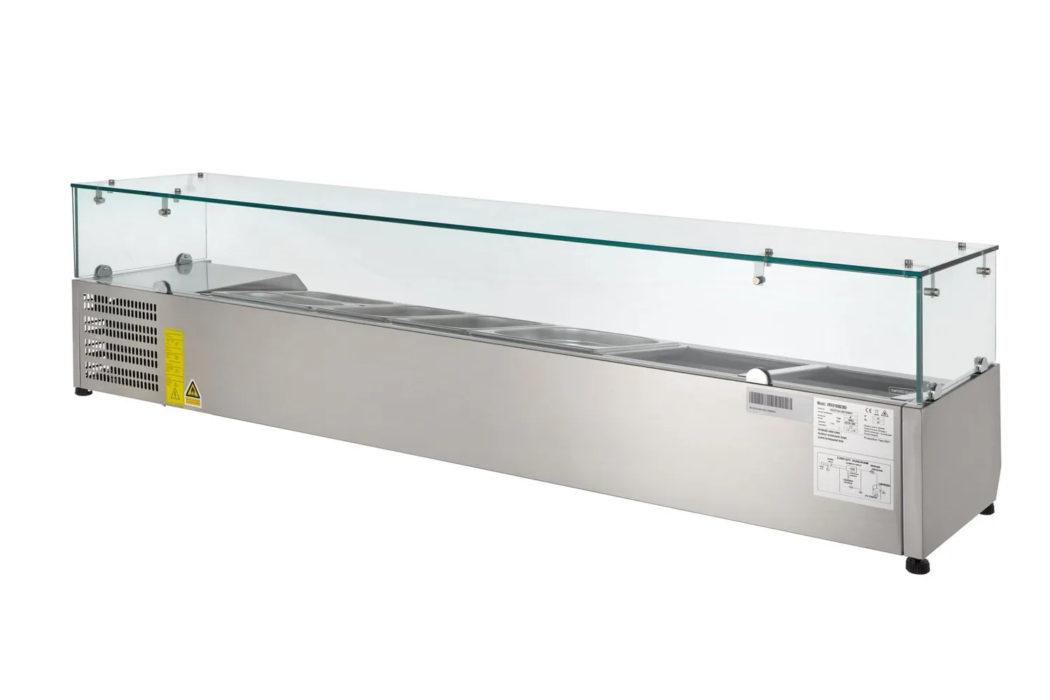 GastroHero VRXH2000/380 Kühlaufsatz 9xGN1/3 Glasaufsatz