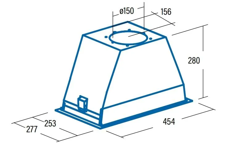 CATA GT Plus Einbau-Dunstabzugshaube Edelstahl Schwarz