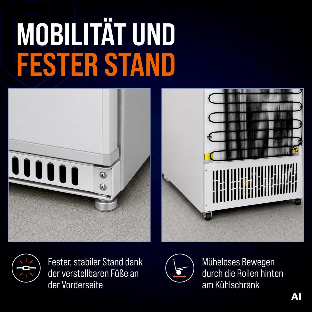 GastroHero LKSE600 Lagerkühlschrank 562 L Weiß 0-8 °C