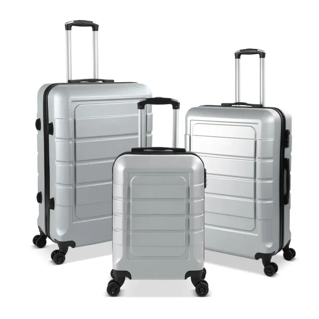 HOMELUX HL092 Kofferset 3tlg Hartschale silber ABS