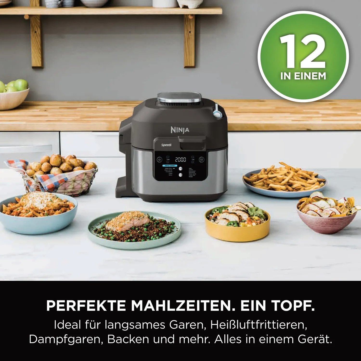 Ninja Speedi Multikocher Heißluftfritteuse 5,7L 12-in-1 schwarz