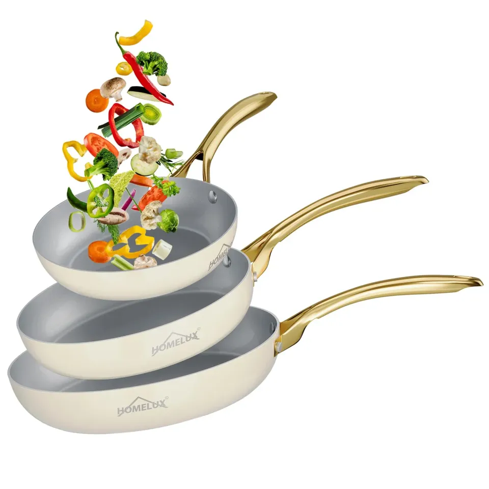 HOMELUX Pfannenset 20/24/28cm Induktion Keramik 3-teilig