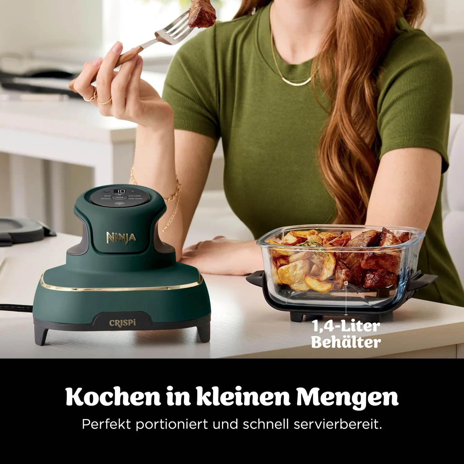 Ninja CRISPi FN103EUGN Heißluftfritteuse 3,8L Grün