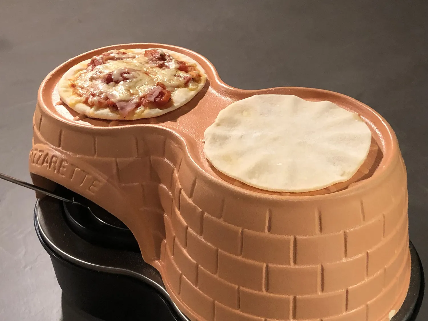 Emerio PIZZARETTE Duo PO-122250 Pizzaofen für 2 Personen Terracotta