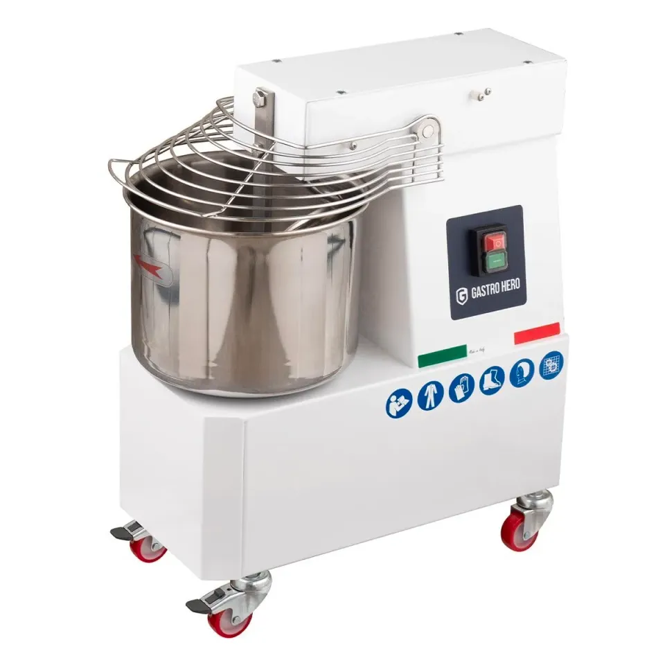 GastroHero PROFI Spiralkneter 10L 230V Rollen fester Kopf