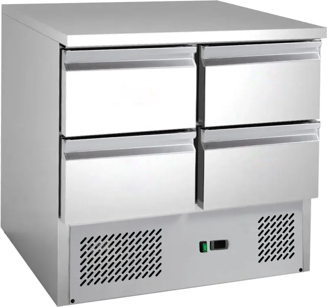 GastroHero SH901-4D Kühltisch 220 L 4 Schubladen GN 1/1