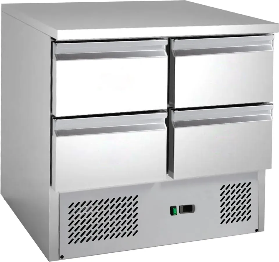 GastroHero SH901-4D Kühltisch 220 L 4 Schubladen GN 1/1