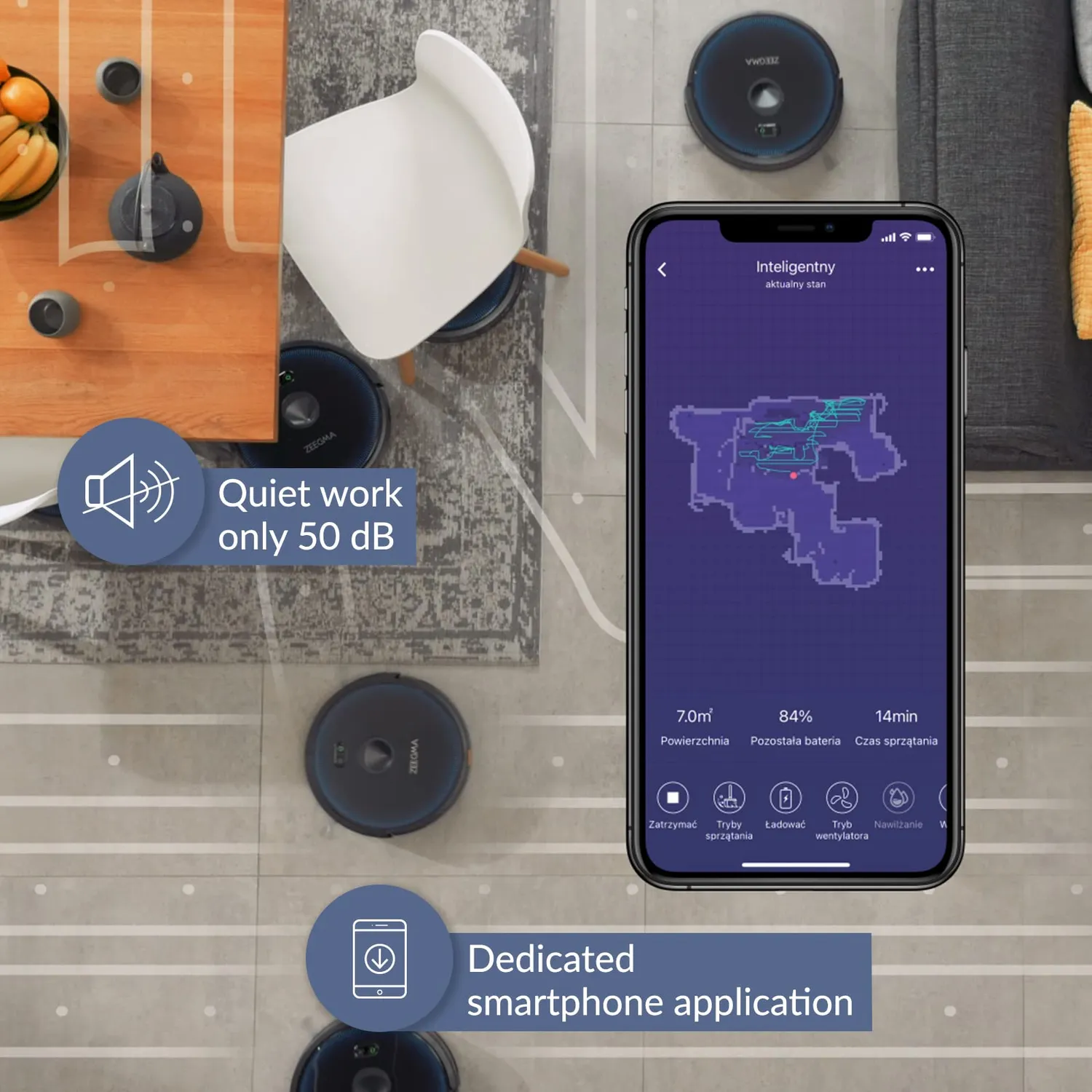 Zeegma Zonder Robo Vision Saugroboter Wischfunktion App