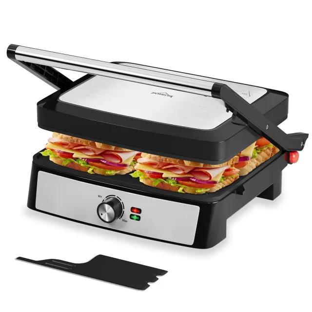 HOMELUX Kontaktgrill 2200W Tischgrill 180° Antihaft