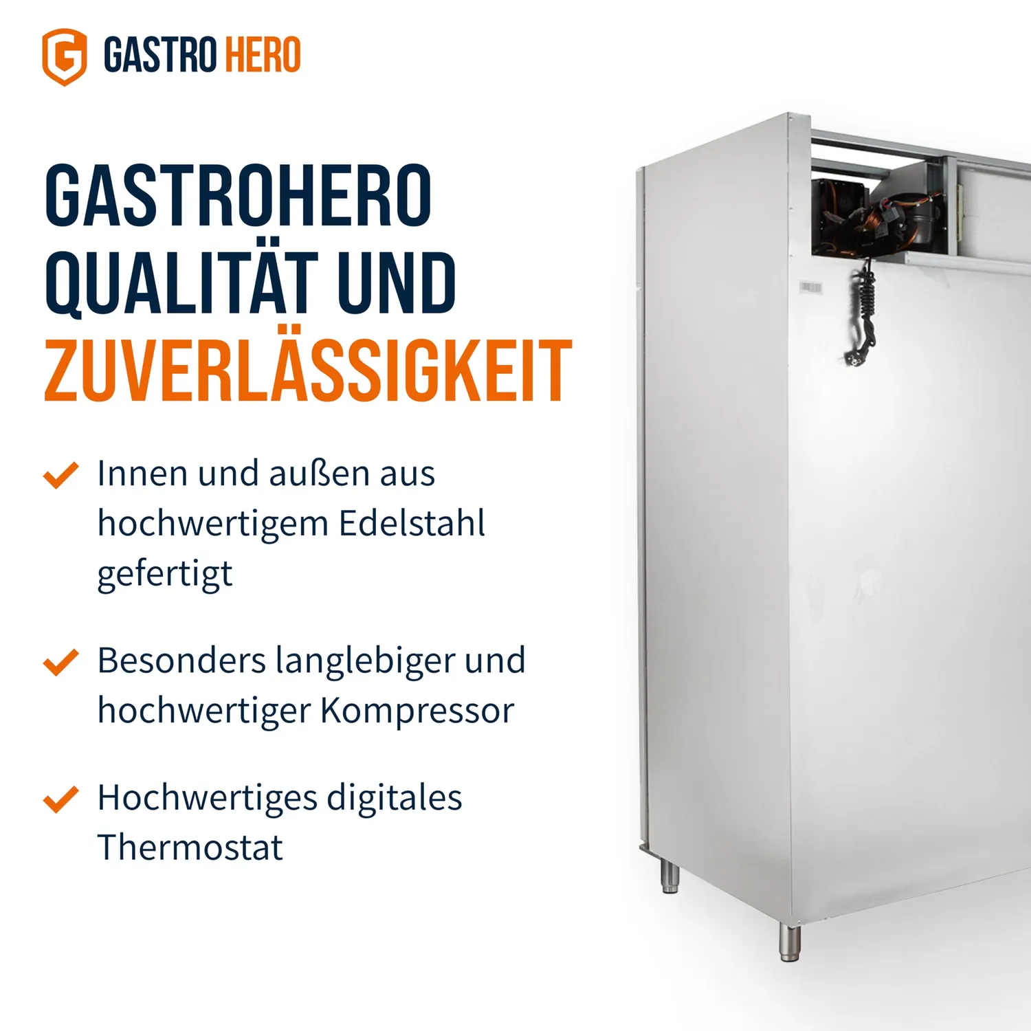 GastroHero ECO 1300 GN 2/1 Gewerbekühlschrank 1350L
