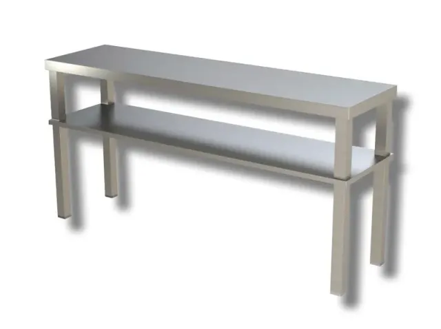 GastroHero ECO Aufsatzbord 120x35 doppelt Edelstahl