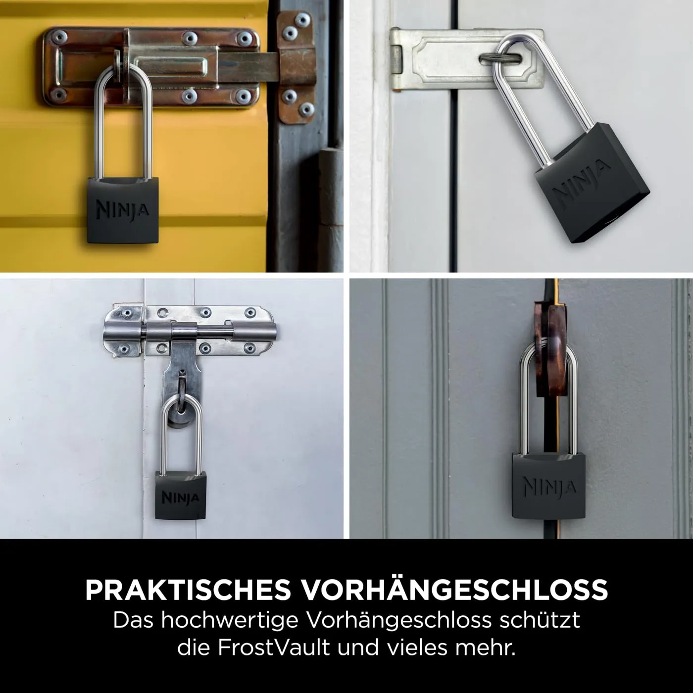 Ninja FrostVault Perfect-Fit Vorhängeschloss 2er Schwarz