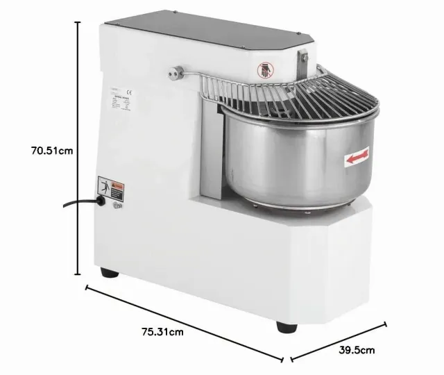GastroHero Teigknetmaschine 20L Spiralkneter 8kg 1,1kW