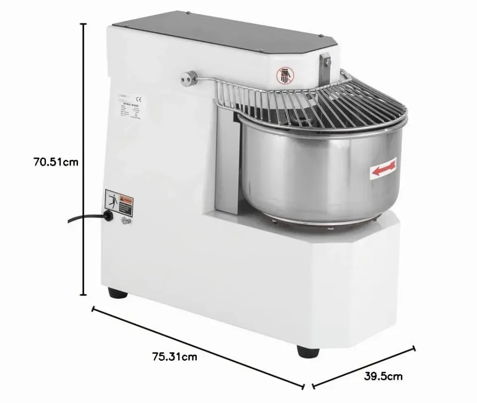 GastroHero Teigknetmaschine 20L Spiralkneter 8kg 1,1kW