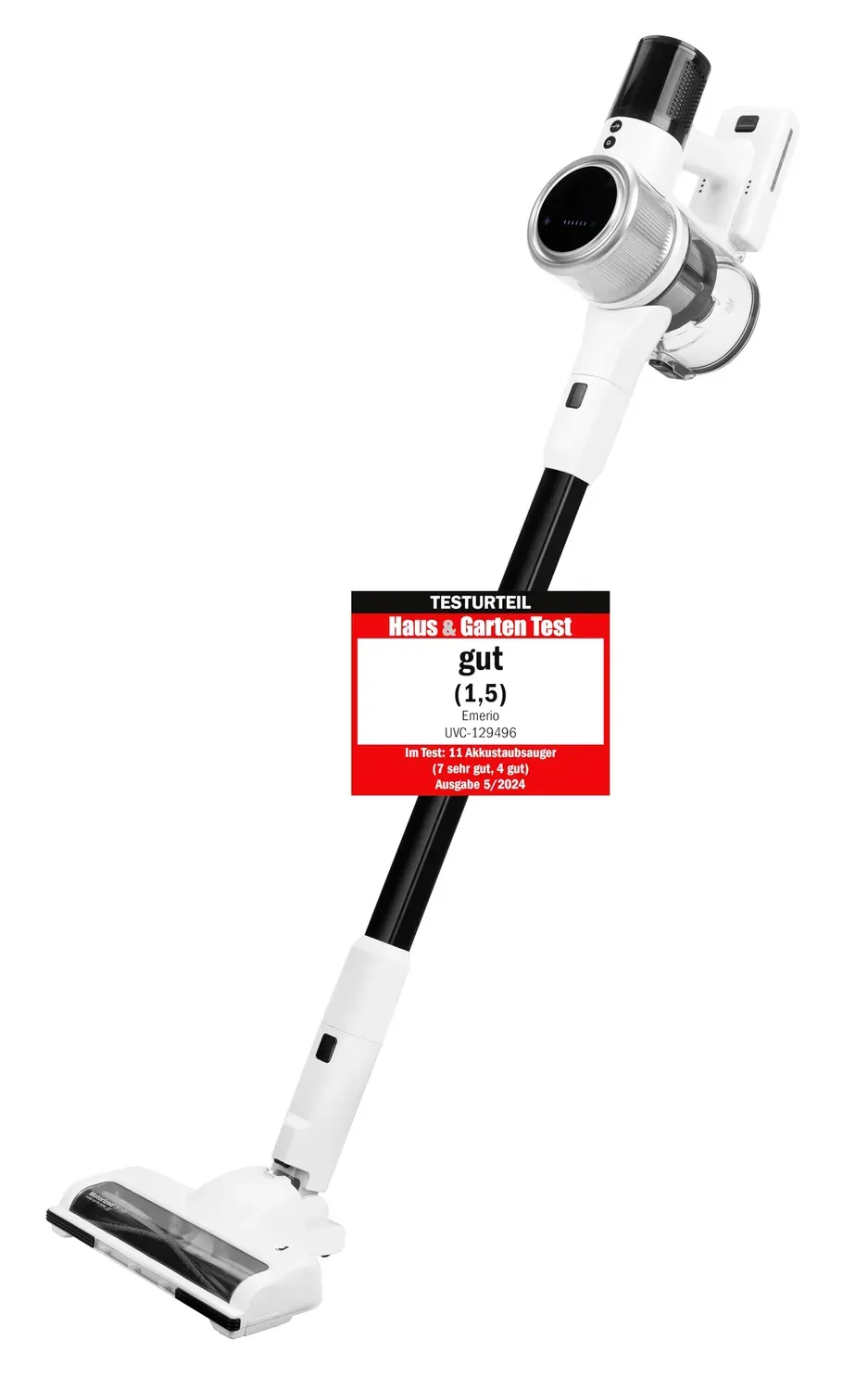 Emerio UVC-129496 Akkusauger 220W weiß 0,8L