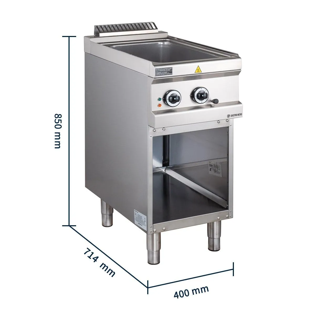 GastroHero Serie 700 D77EBMA4 Bain-Marie GN 1/1 Edelstahl