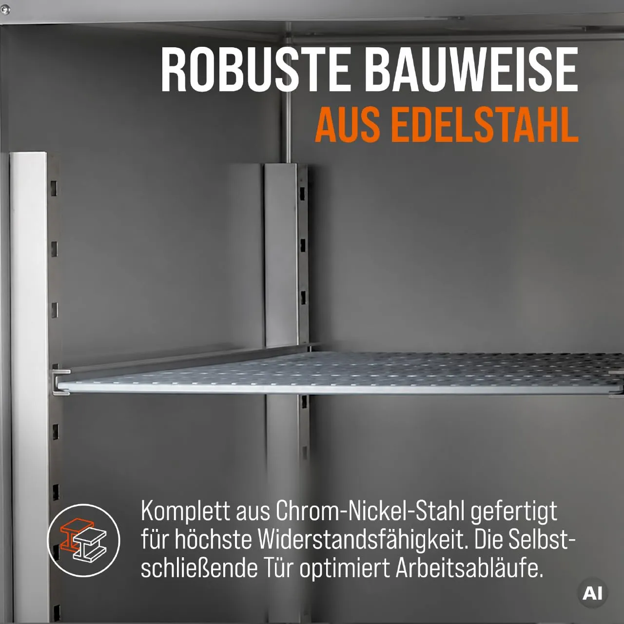 GastroHero ECO 650 Gewerbekühlschrank 616L GN2/1