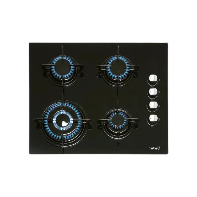 CATA CIB 6031 BK Gaskochfeld 59 cm Schwarzglas 8 kW