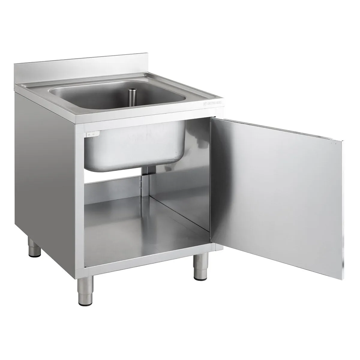 GastroHero Eco Spülschrank 60x60 mit Becken Edelstahl