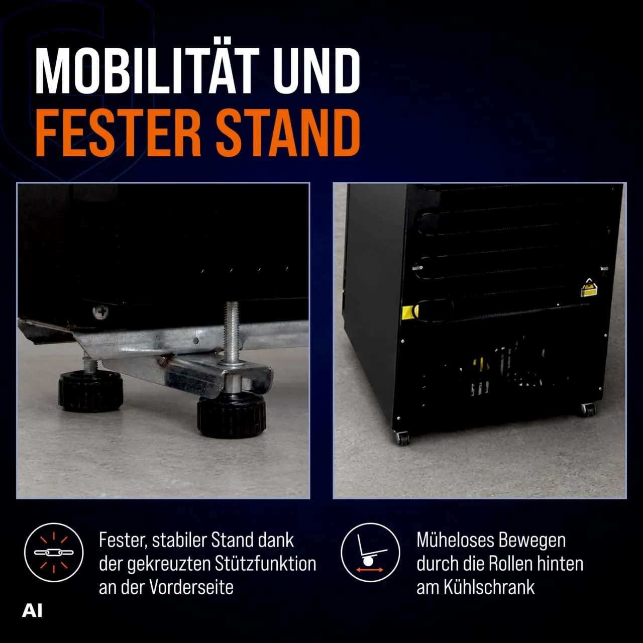 GastroHero GKSE360 Getränkekühlschrank 360L Schwarz