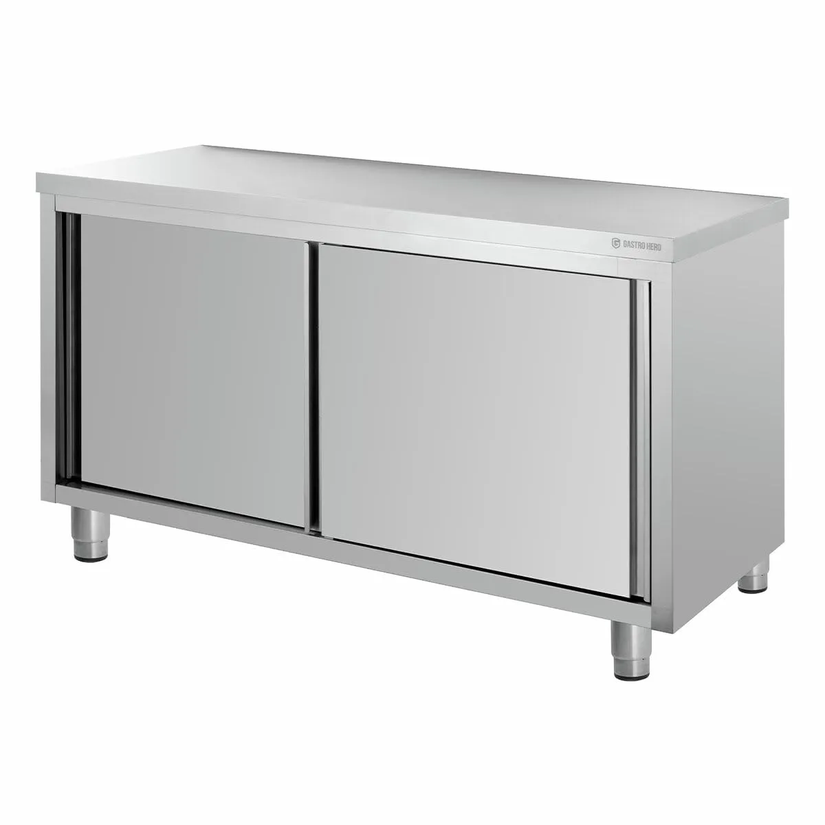 GastroHero Eco 12x6 Arbeitsschrank ohne Aufkantung Edelstahl