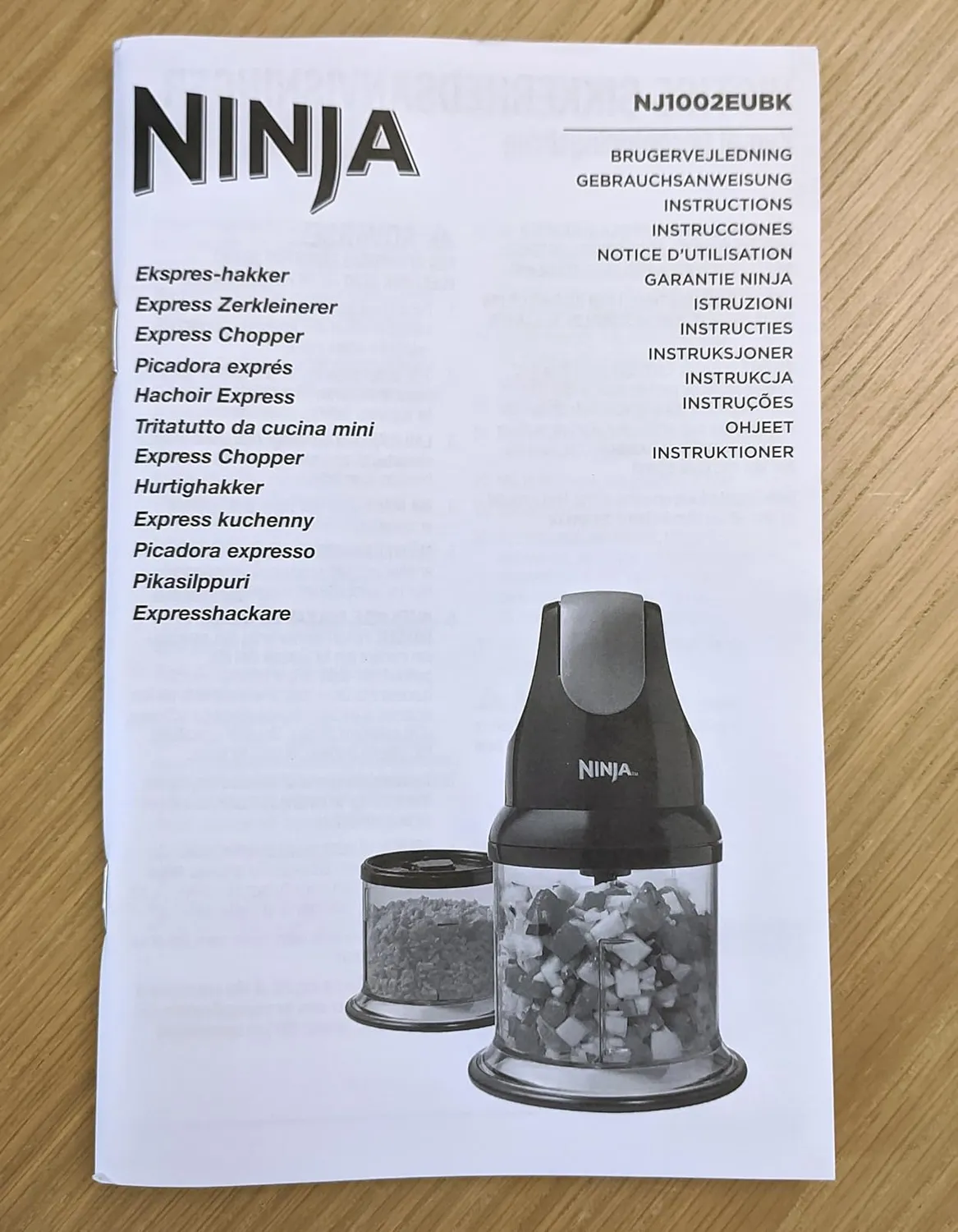 Ninja Express Chop NJ1002EUBK Zerkleinerer Schwarz 500 ml