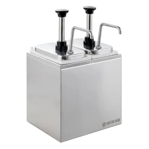 GastroHero SSE2X3SS Saucenspender 2x2 L Edelstahl