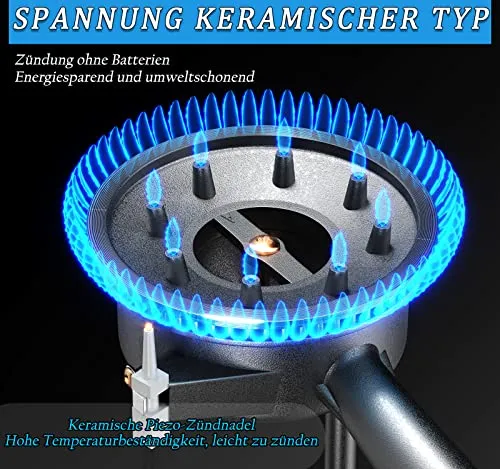 HOMELUX Gaskocher 2,5kW Campingkocher Koffer Piezo