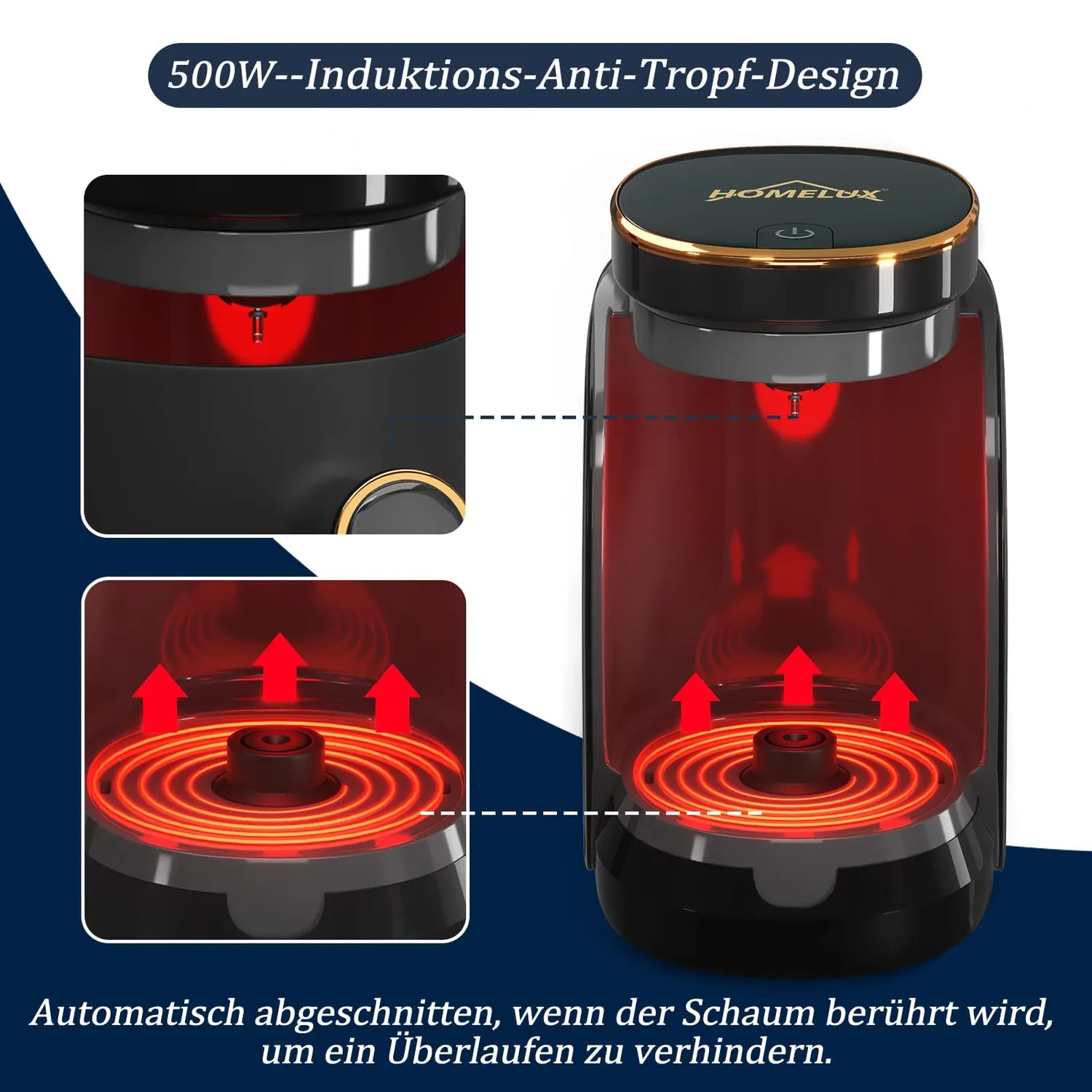 Homelux Mokka Maschine 400 ml 500 W 4 Tassen