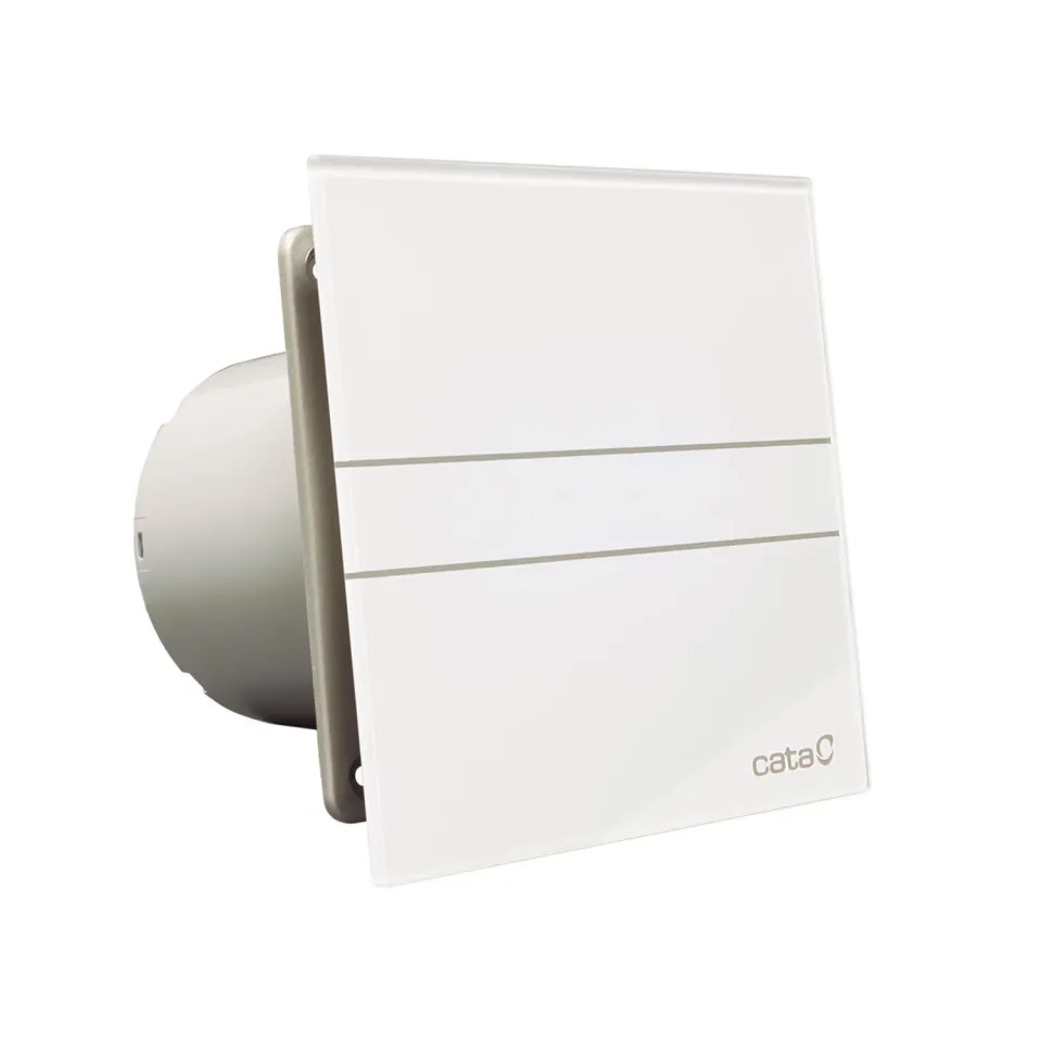 CATA E-100 GT Badlüfter Weiß Glasfront Timer