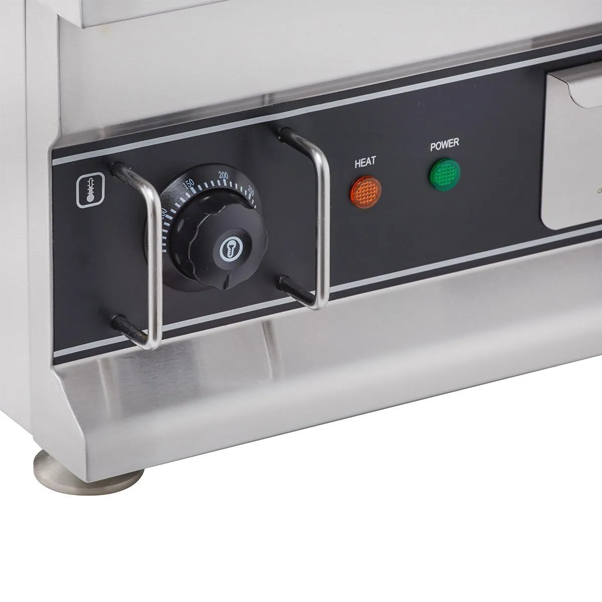 GastroHero Elektro Grillplatte 410x425 glatt 2,5 kW Edelstahl