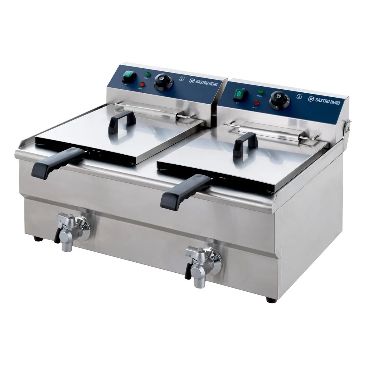 GastroHero EFE213A Doppelfritteuse 2x13L 10kW 400V