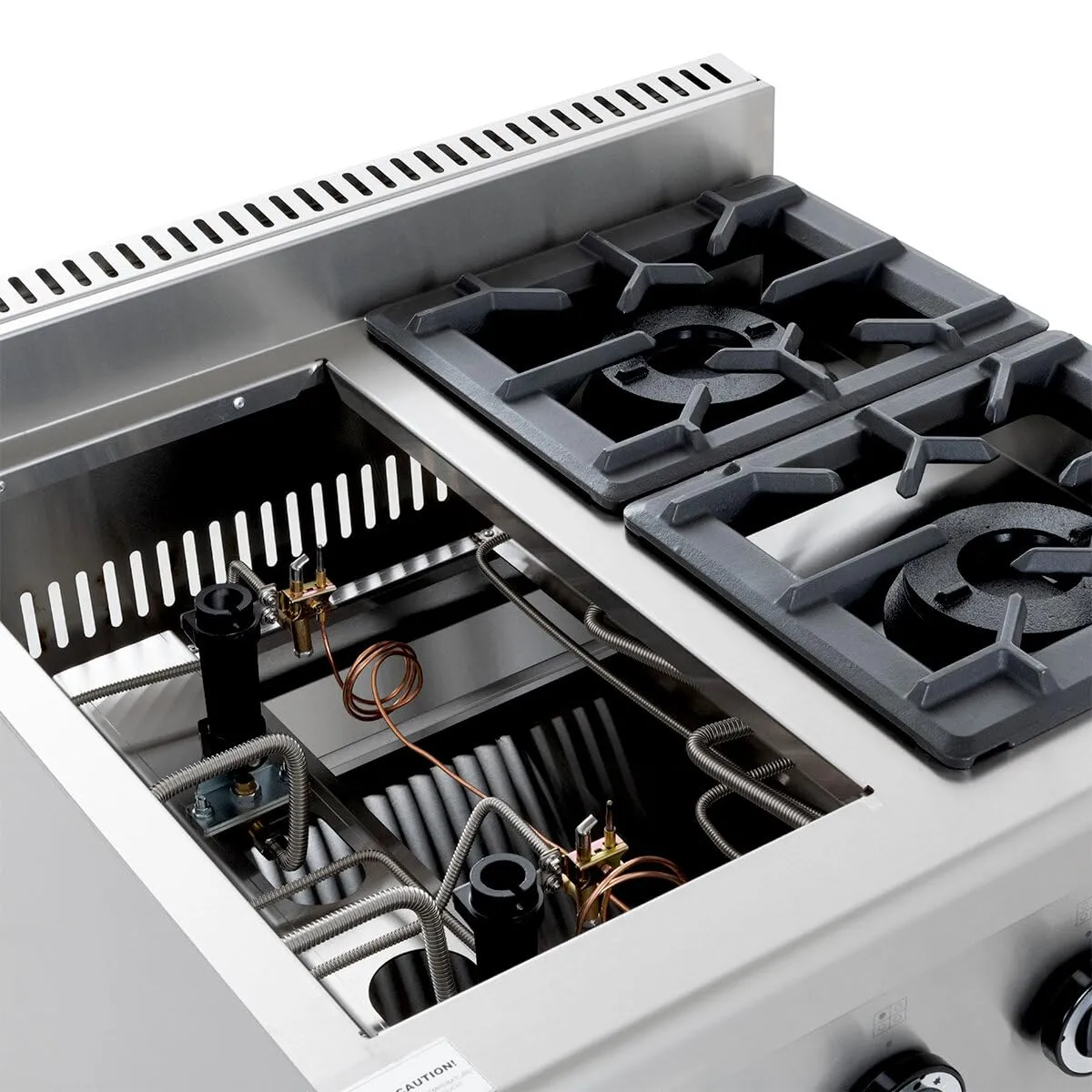GastroHero GHBO4B Gasherd 4 Brenner 28,8 kW Edelstahl